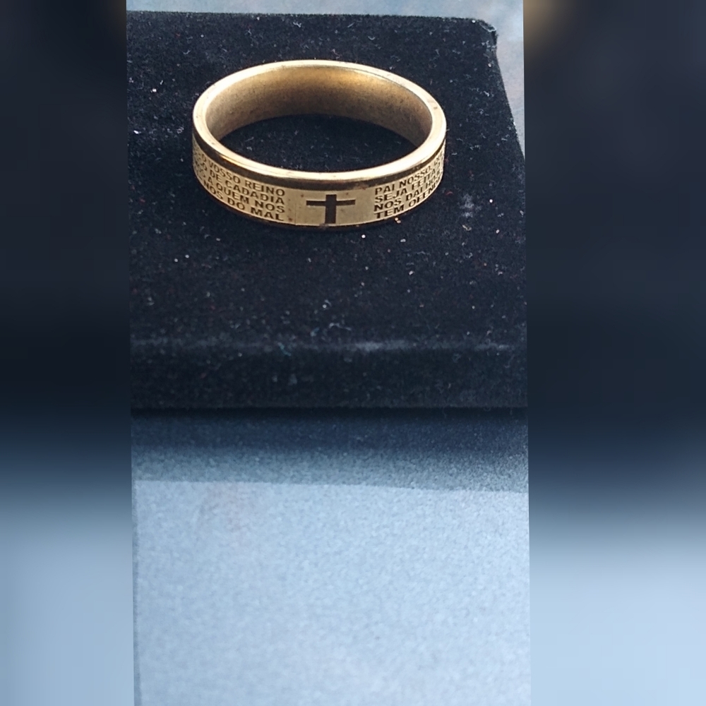 Sale   New Stainless steel cross gold ring size 12 - Picture 8 of 8